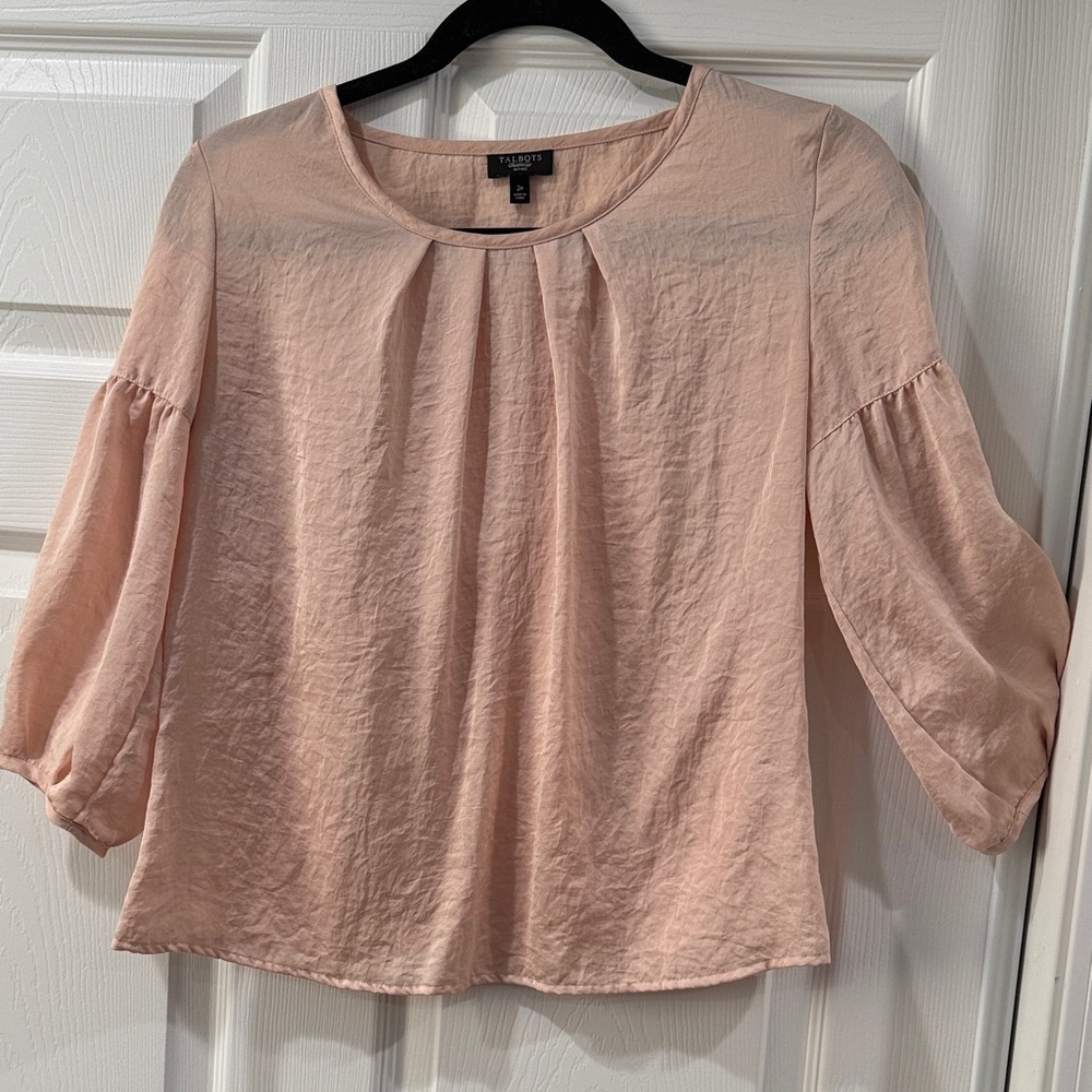 Talbots Light Pink Silk Blouse